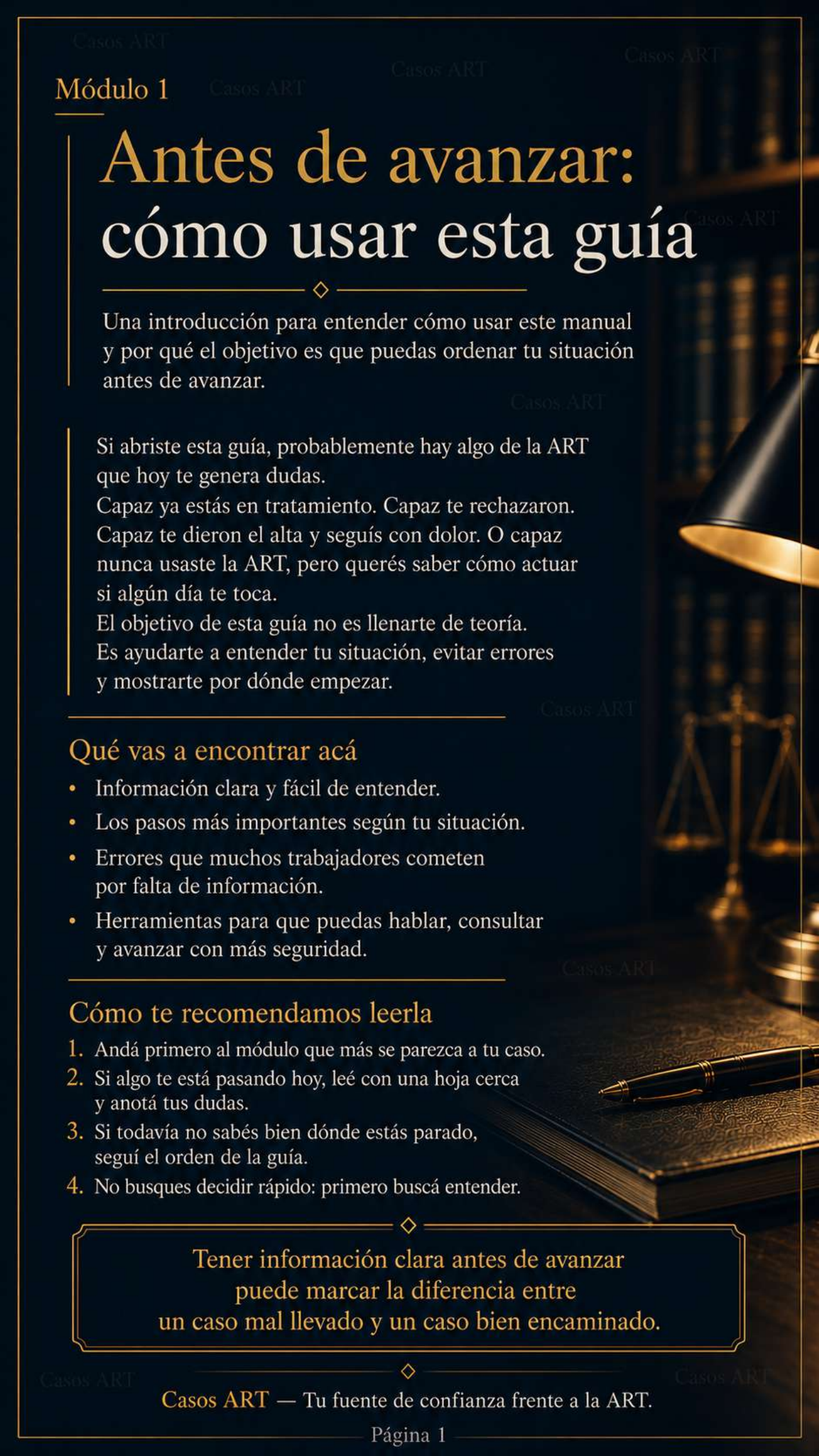 Primera página de la guía